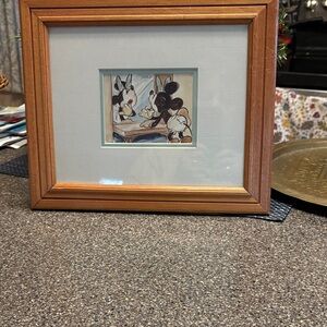 Disney Framed Wall Art with Brown and Blue Accents